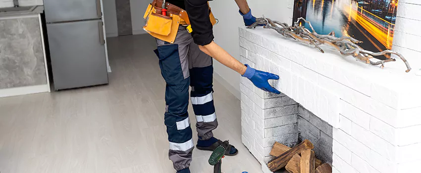 Outdoor Fireplace Restoration in Boucherville, Quebec