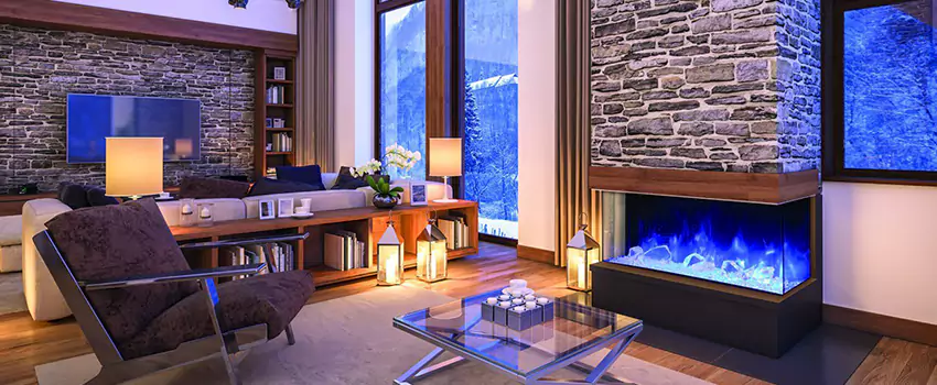 Dynamic Flame Color Fireplace Installation in Boucherville, QC